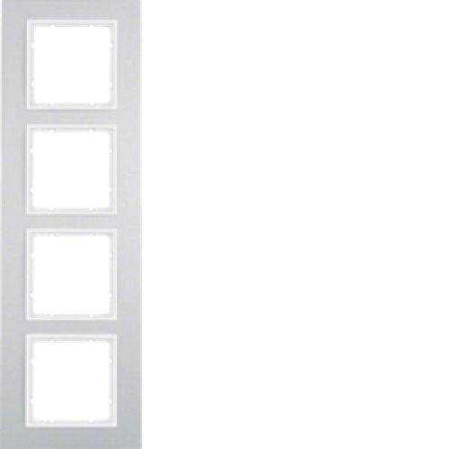 Berker 10146914 Rahmen 4fach B.7 Alu/polarweiß Mesch Shop Berker 10146914 Rahmen 4fach B.7 Alu/polarweiß Mesch Shop